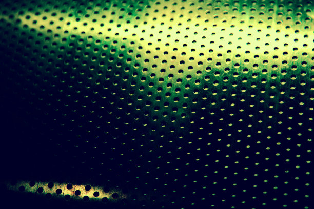 蓝色金属点图案钢网眼圆圆斑点抵消未来技术背景斑点网格铁箔合金近铝铬小黑洞没有人抽象的彩色照片图片下载