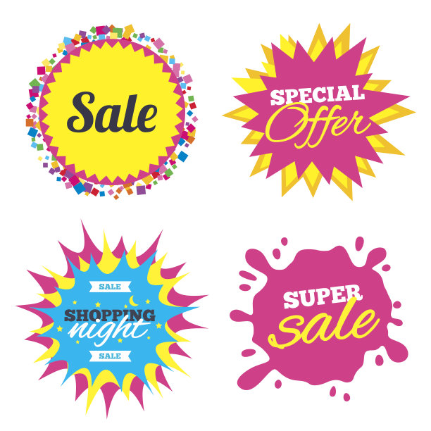 销售标志图标。特别优惠的象征。素材图片