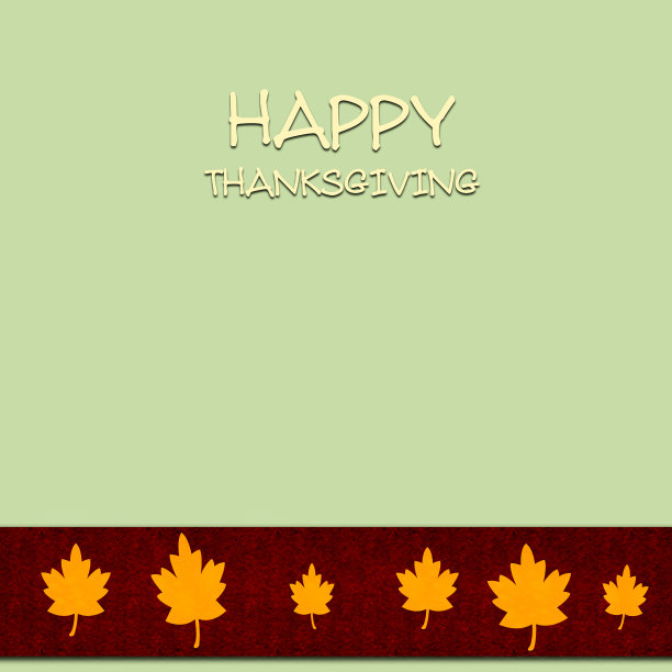 快乐的感恩节插图与树叶图片下载