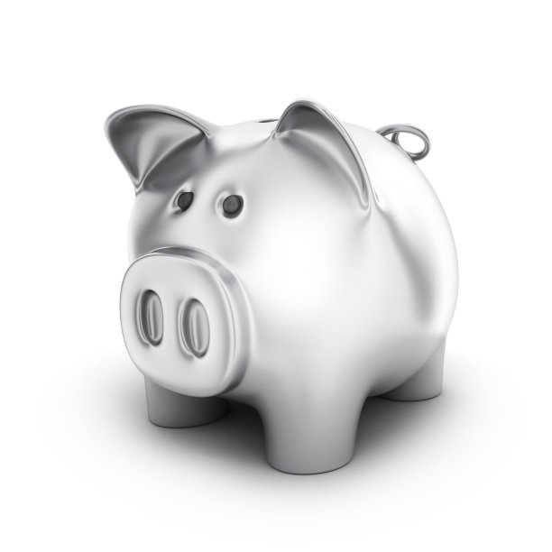 白色背景上的储蓄罐图片下载