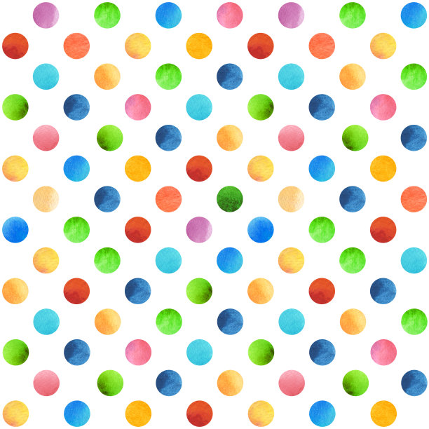 无缝复古几何图案与波尔卡点。图片下载