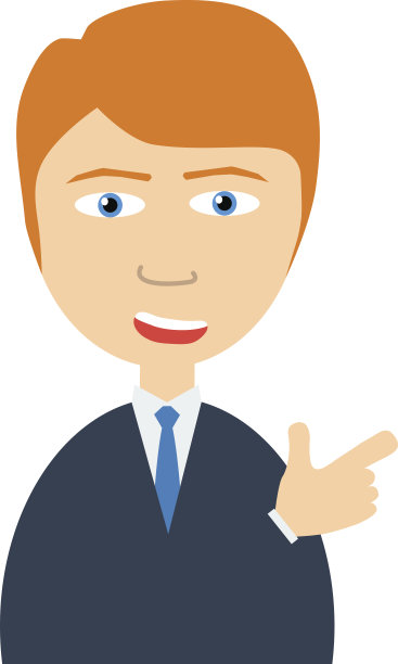 一个英俊的白人推销员指着他的手指和你说话图片下载