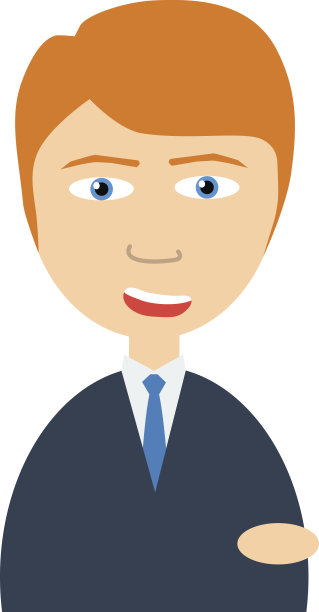 一个英俊的白人推销员指着他的手指和你说话图片下载