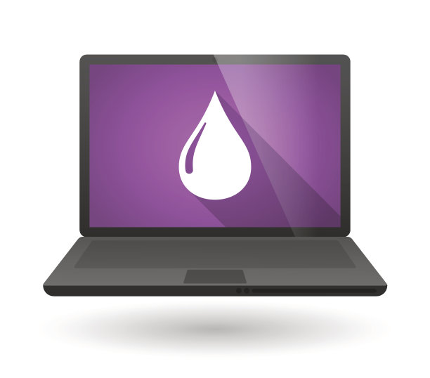 笔记本电脑图标与燃料下降图片下载