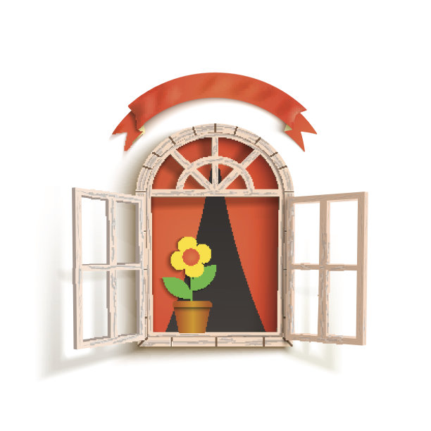 开着花的窗图片下载