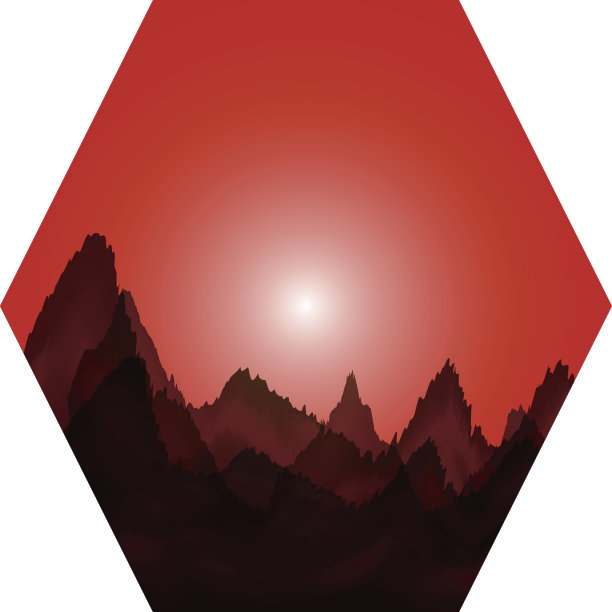 水彩山景背景图片下载