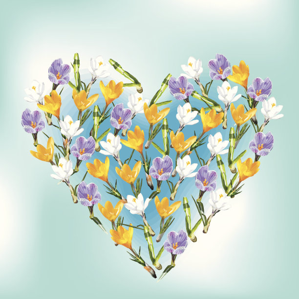 春天的花朵在蓝天的背景上图片下载