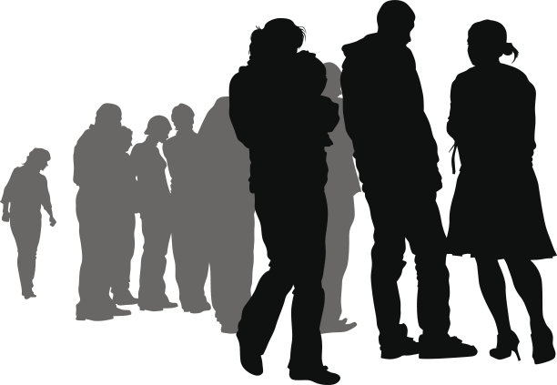 夫妇和人群图片下载