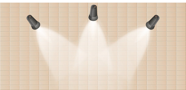 三盏灯和墙壁图片下载