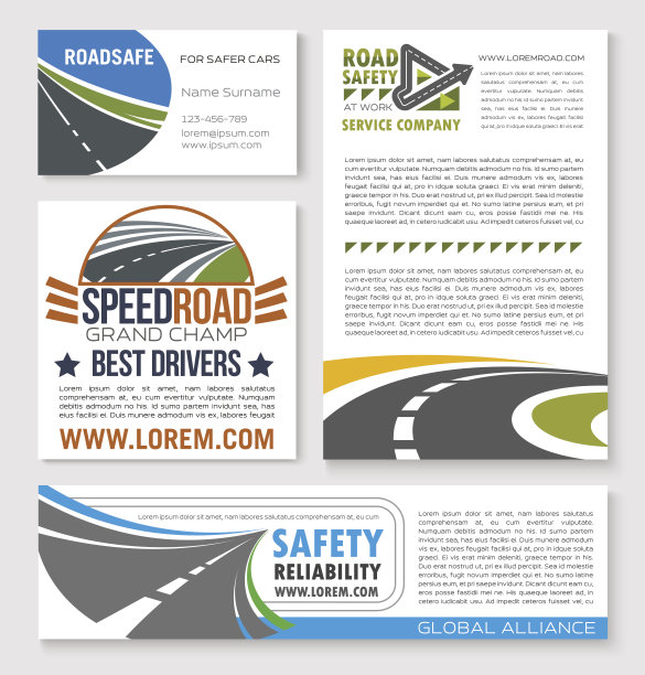 高速公路建设和服务矢量横幅图片下载