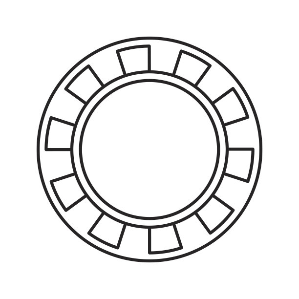 孤立的赌场硬币图标图片下载