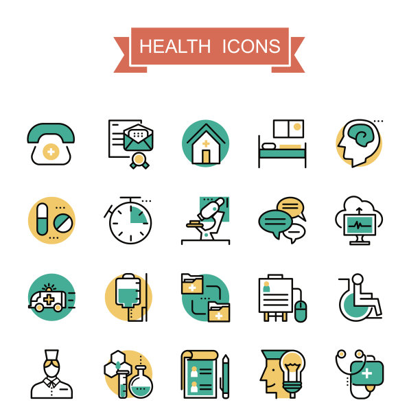 健康图标集合图片下载