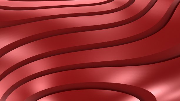 红色缎化抽象金属背景3d渲染图片下载