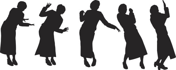 矢量剪影的女人。图片下载