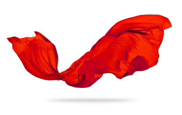 光滑优雅的红布上的白色背景图片下载