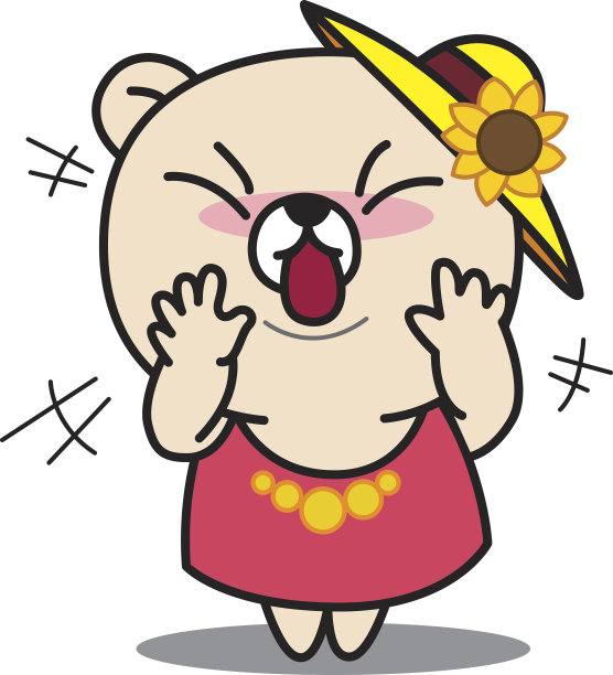 熊玩。卡通矢量图图片下载