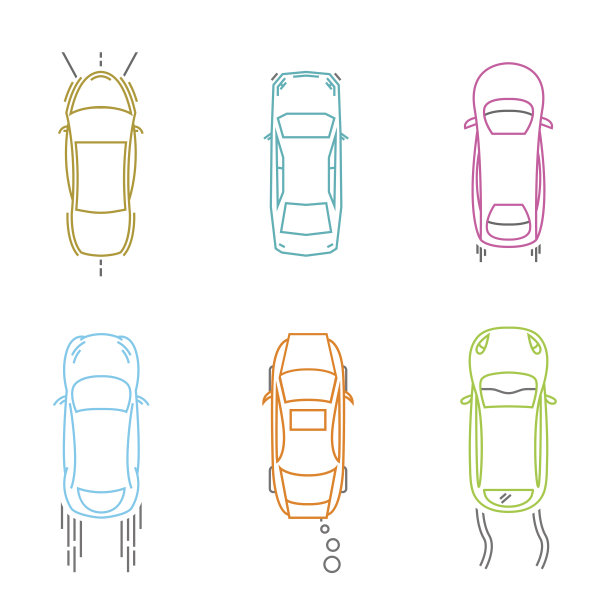 汽车俯视图图标图片下载