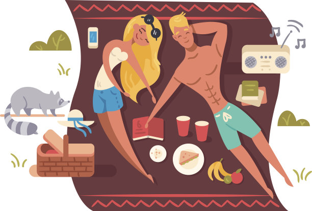 在自然公园野餐图片下载