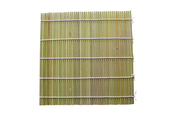 深绿色竹制寿司餐垫图片下载