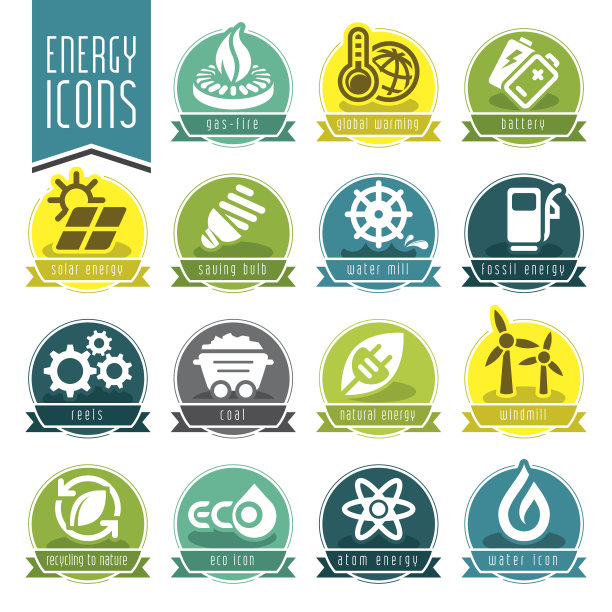 能源的图标集。图片下载