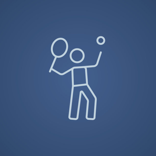 男子打大网球线图标图片下载