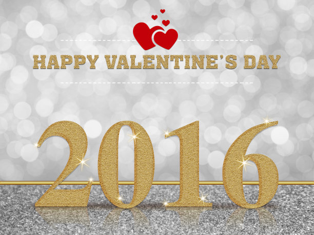 2016年情人节白色散景背景图片下载