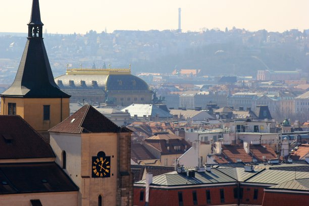 布拉格屋顶视图图片下载