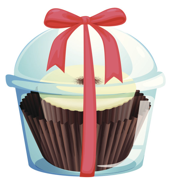 装在密封容器里的小蛋糕图片下载