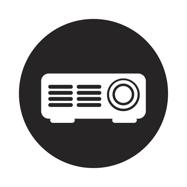 视频投影仪隔离图标图片下载