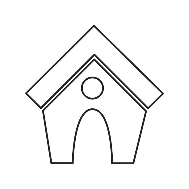 房子吉祥物孤立的图标图片下载