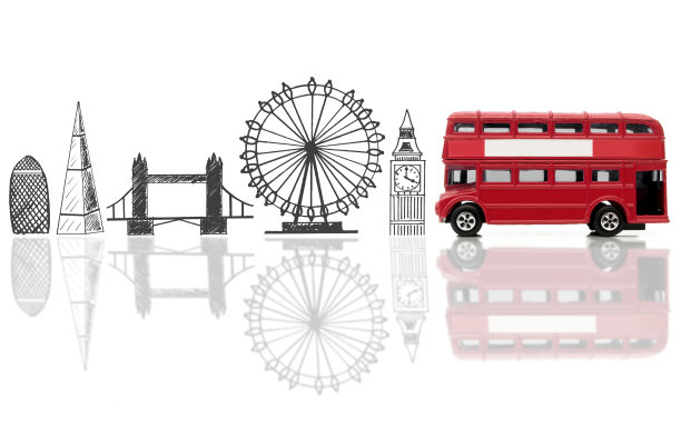 伦敦旅游地标草图图片下载