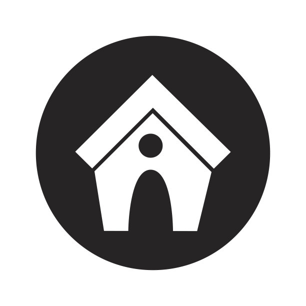 房子吉祥物孤立的图标图片下载