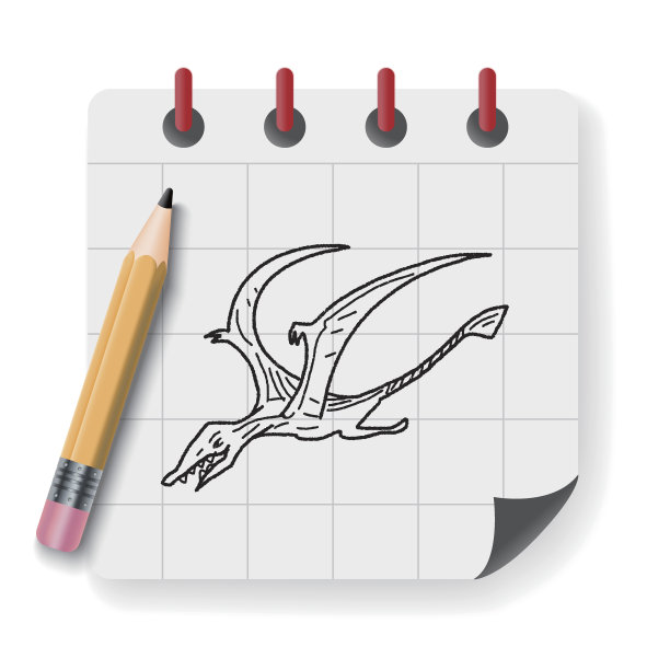 翼龙恐龙涂鸦图片下载