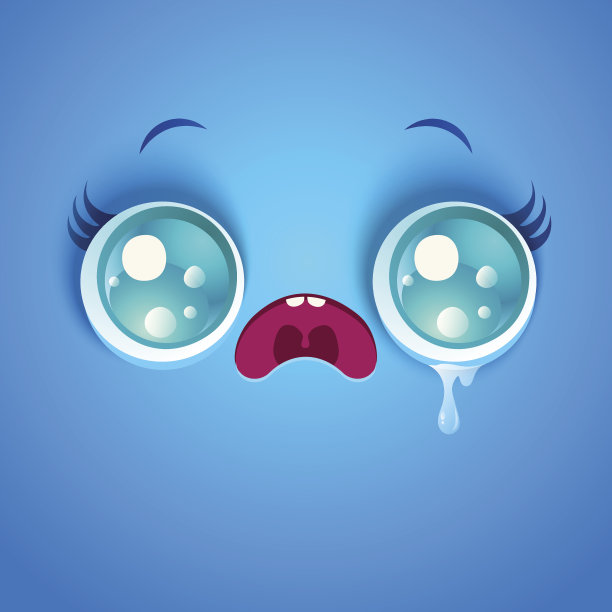 悲伤的蓝色的脸图片下载