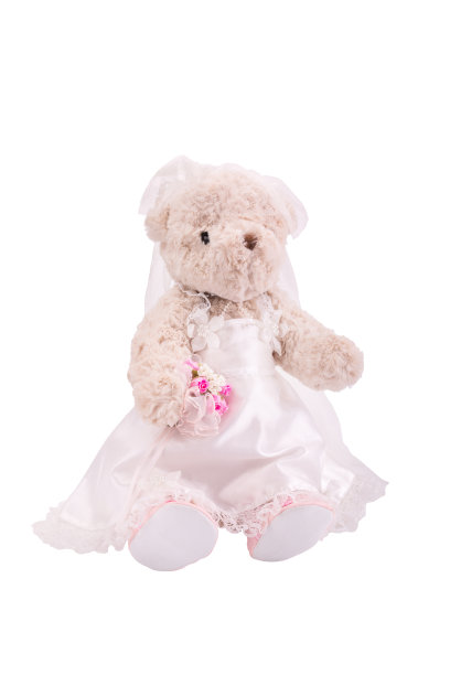 白色背景上的泰迪熊图片下载