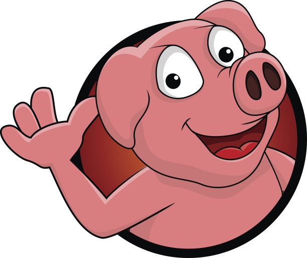 快乐的猪卡通图片下载