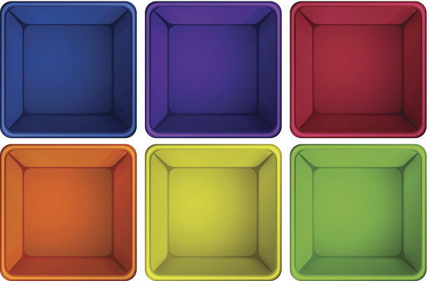 五颜六色的容器图片下载