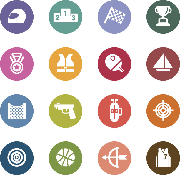 体育竞赛颜色图标图片下载