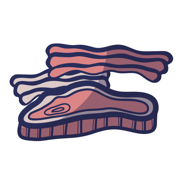 肉和培根快餐图标图片下载