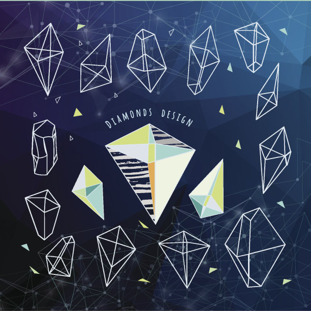 抽象的多边形使用。低多晶硅锥设计图片下载