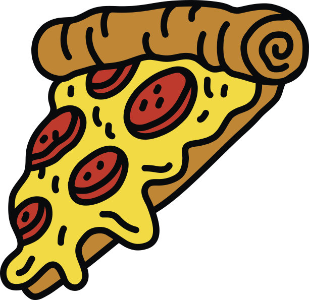 披萨片矢量图标图片下载