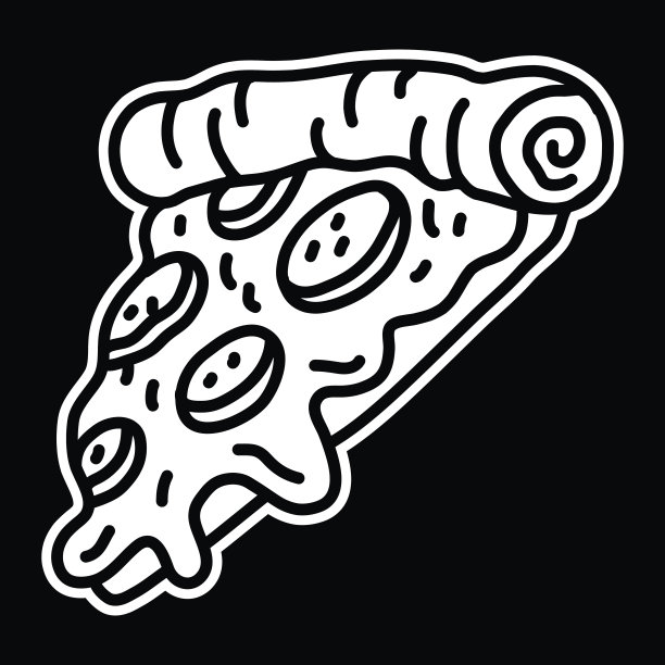 披萨片矢量图标图片下载