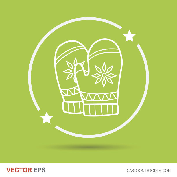 冬天的手套涂鸦图片下载