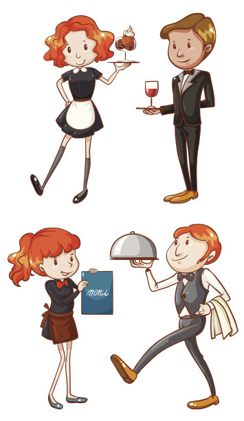 服务员和女服务员图片下载