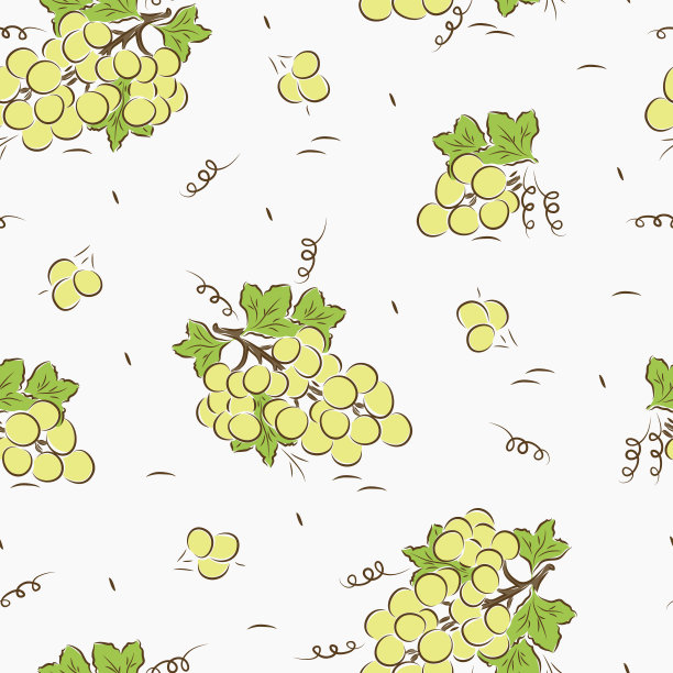 白葡萄。葡萄无缝模式。图片下载
