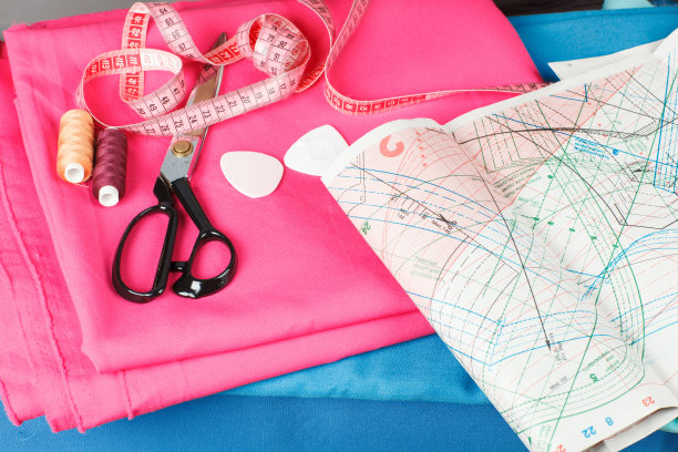 缝纫衣服用的一套线图片下载