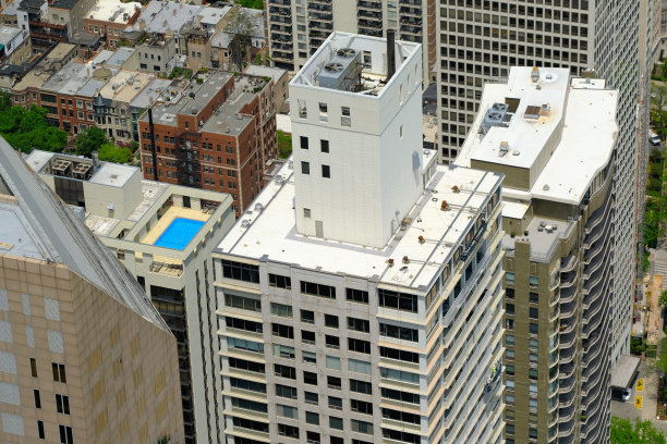 芝加哥天际鸟瞰图图片下载