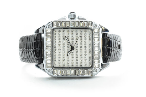 手表与宝石隔离在白色图片下载