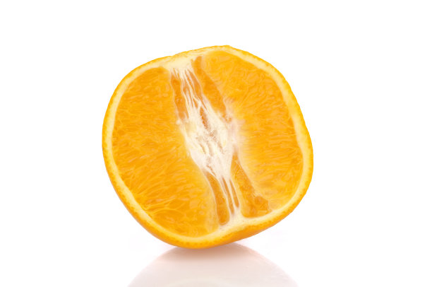 在孤立的白色橙色的特写图片下载