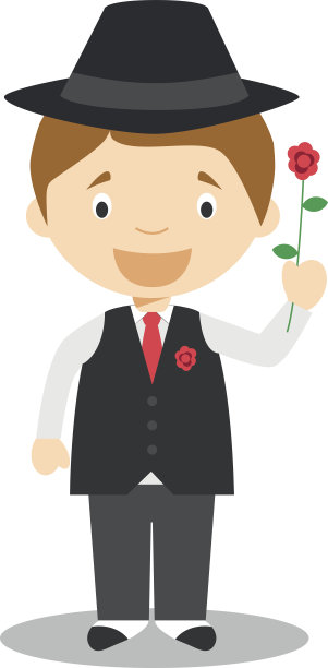 来自阿根廷的角色打扮成探戈舞者。矢量图图片下载